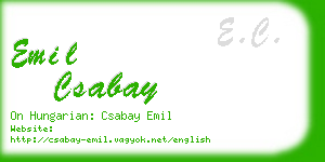 emil csabay business card